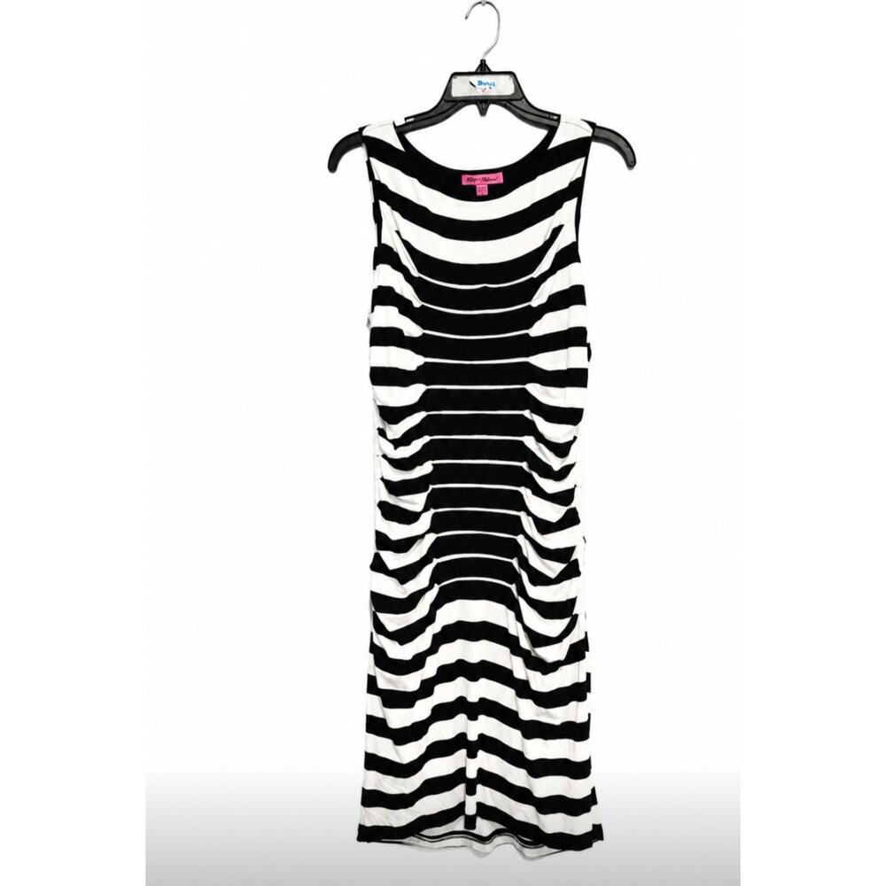 Betsey Johnson Black and White Striped Mini Dress